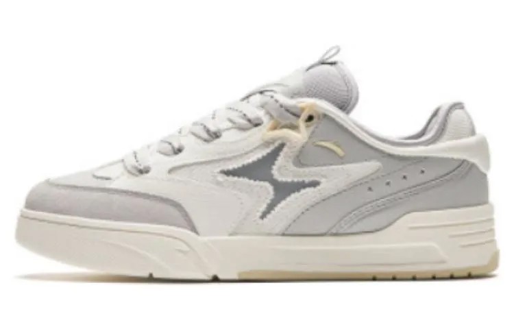 Кроссовки ANTA Skateboarding Shoes Women's Low-top Gray/White, серый/белый