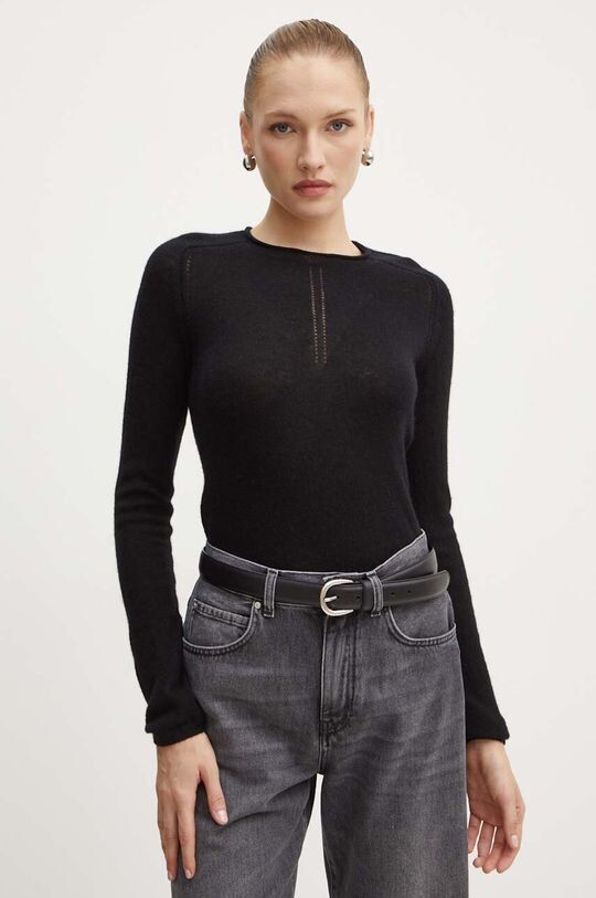 Шерстяной свитер Pinko, черный