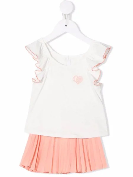 Chloé Kids платье-футболка с плиссированной юбкой