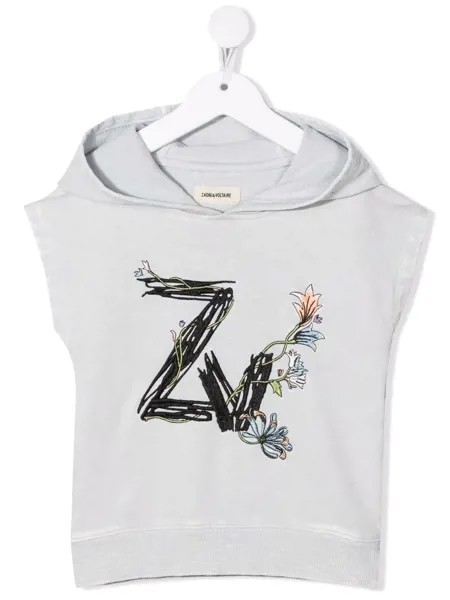 Zadig & Voltaire Kids худи без рукавов с логотипом