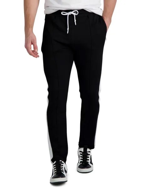 Полосатые спортивные брюки с завязками Karl Lagerfeld Paris, цвет Black White