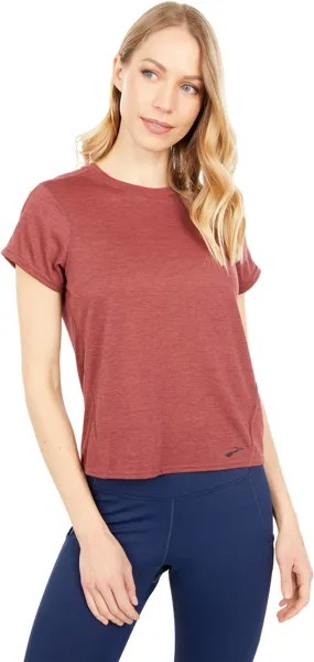 Футболка Brooks Distance Short Sleeve, цвет Heather Terracotta
