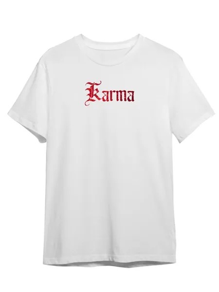 Футболка унисекс Каждому Своё Karma/Карма/Готика STGO5GR белая 2XL