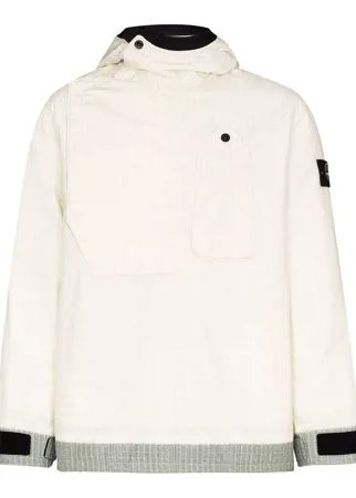 Stone Island клетчатый пуховик со светоотражающими вставками