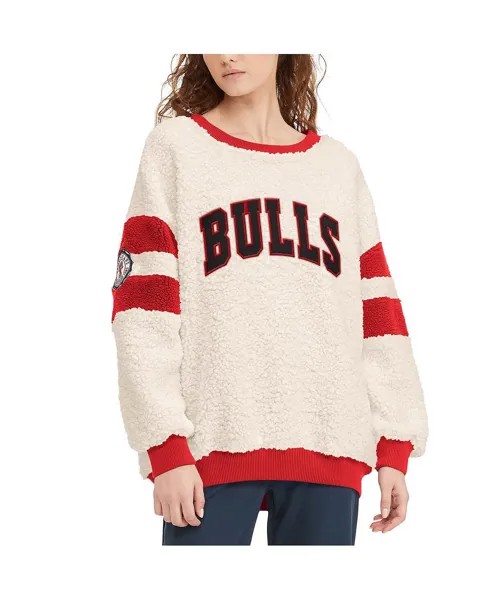 Женский пуловер из овсянки Red Chicago Bulls Mindy Sherpa свитшот Tommy Jeans