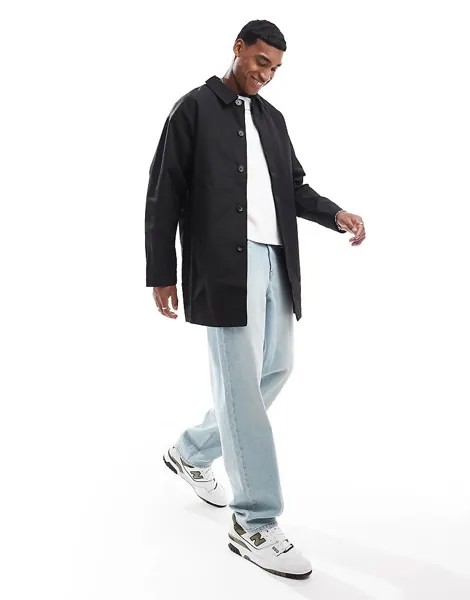Черный водоотталкивающий плащ Jack & Jones