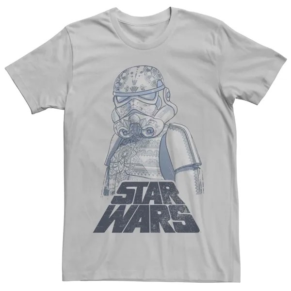 Мужская футболка с хной «Звездные войны» Licensed Character, серебристый