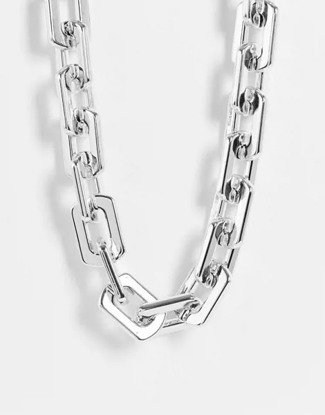 Серебристое ожерелье-цепочка с очень массивными звеньями Liars & Lovers-Серебряный