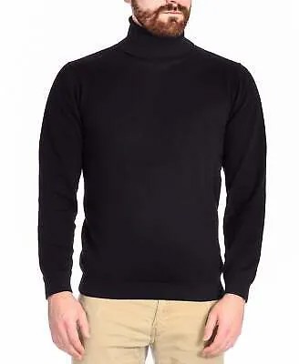 Мужской черный пуловер Arthur Black, водолазка из смесового хлопка, рубашка-рубашка