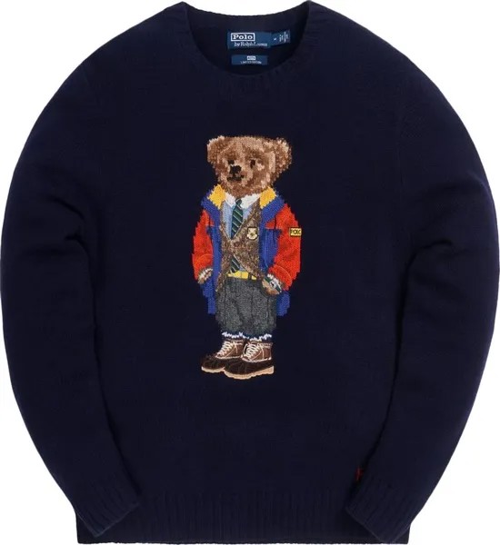 Толстовка Kith x Polo Ralph Lauren Outdoor Bear Crewneck 'Navy', синий