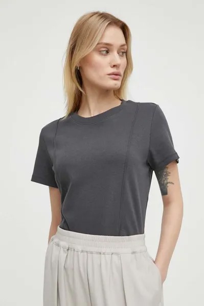 Хлопковая футболка G-Star Raw, серый