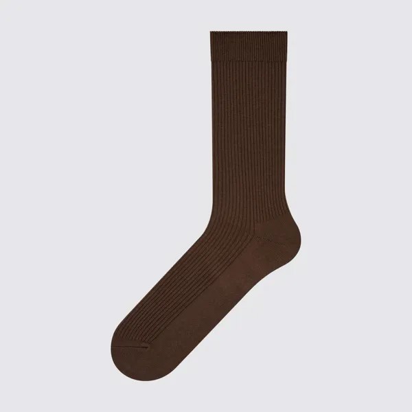 Носки (сплошные) UNIQLO, темно-коричневый