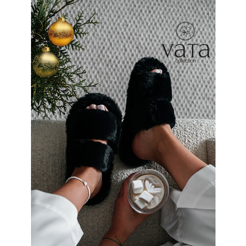 Тапочки VATA collection, размер 38-39, черный