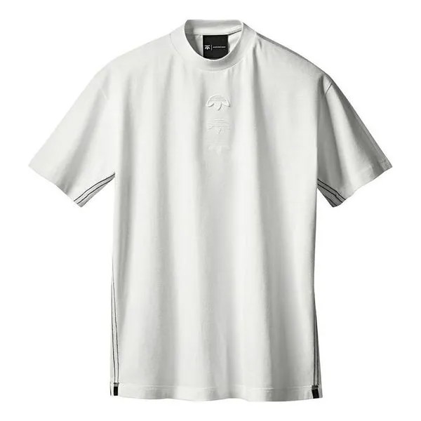 Футболка adidas originals x alexander wang Crossover Solid Color Logo Casual Short Sleeve White T-Shirt, белый