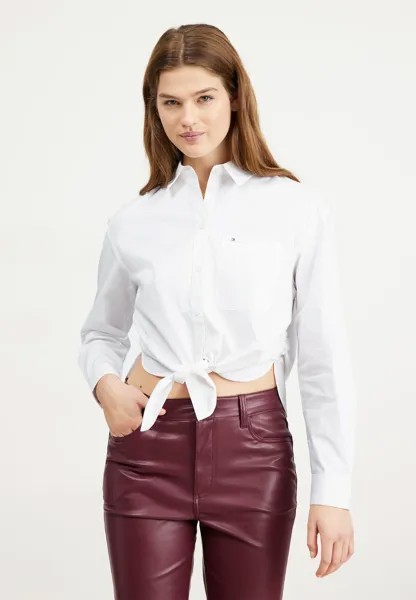 Блузка Tommy Jeans FRONT TIE SHIRT, белый