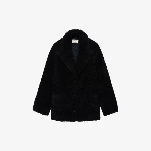 Пальто из искусственного меха с воротником Fleur Zadig&Voltaire, цвет noir