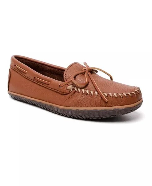 Мужские лоферы с протектором из лосиной кожи Minnetonka, коричневый