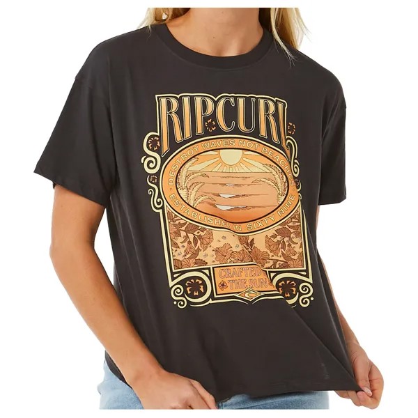 Футболка Rip Curl Women's Long Days Relaxed Tee, цвет Washed Black