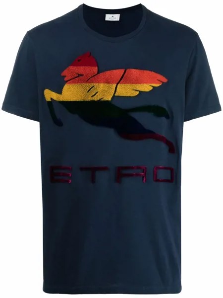 ETRO футболка с принтом Pegaso