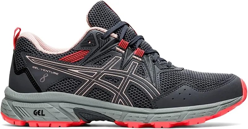 Женские беговые кроссовки ASICS Gel-Venture 8, серый/имбирно-персиковый