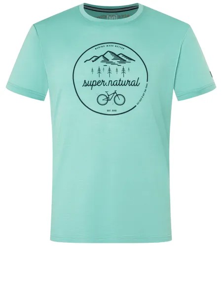 Рубашка super.natural Merino T Shirt, зеленый