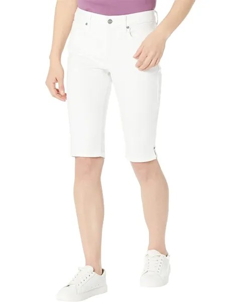 Шорты NYDJ Petite Bike Capris w/ Rivet Side Seam in Optic White, белый