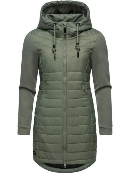 Длинное стеганое пальто lucinda Ragwear, зеленый