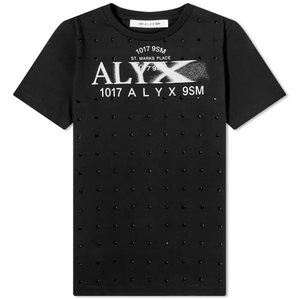 1017 ALYX 9SM Приталенная футболка с логотипом, черный