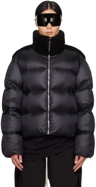 Moncler Циклопический пуховик Rick Owens, цвет Black