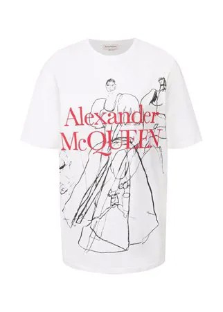 Хлопковая футболка Alexander McQueen