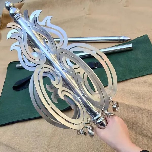 180 см из нержавеющей стали khakchara Xizhang Monk Staff khakkara буддийский монах staff Wushu props