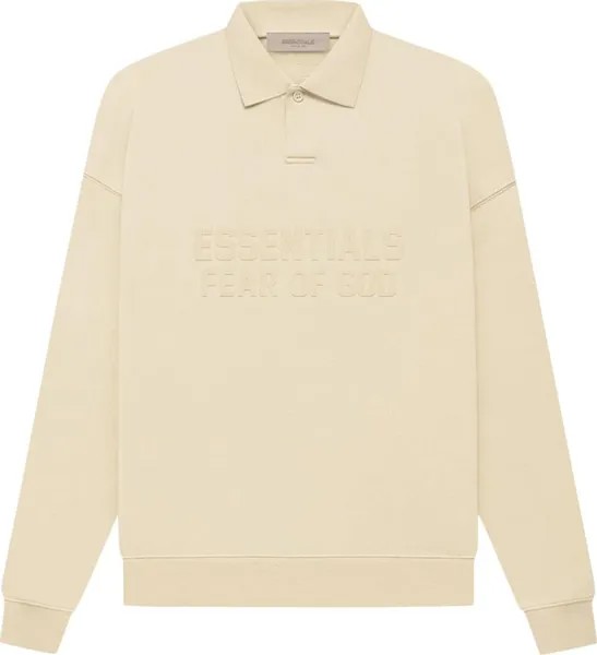 Лонгслив Fear of God Essentials Long-Sleeve Polo 'Egg Shell', кремовый
