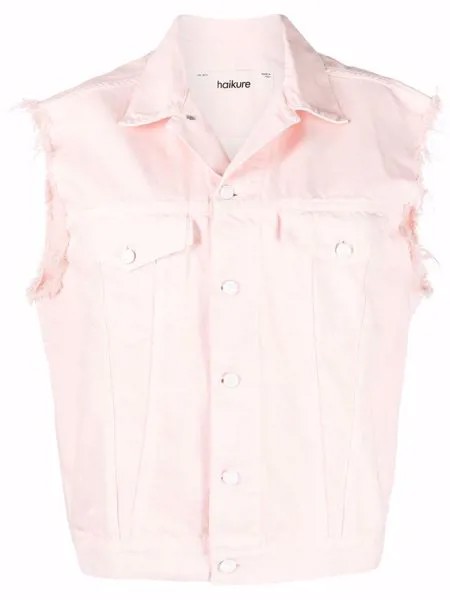 Haikure sleeveless denim jacket