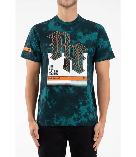 Футболка с короткими рукавами и графическим рисунком Rock Revival Aqua Tie Dye, синий