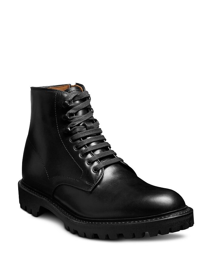 Мужские ботинки Allen Edmonds Higginsfplug на шнуровке и подошве с выступами, черный