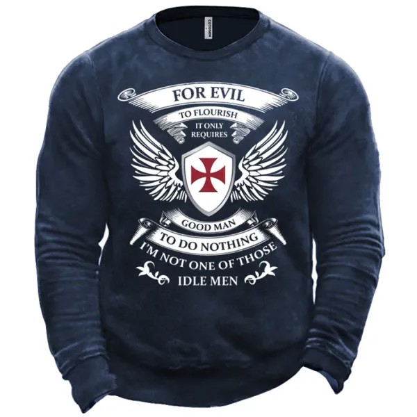 Мужская толстовка с буквенным принтом Cross Templar