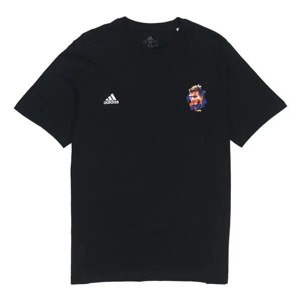 Футболка Men's adidas Beckham G T Athleisure Casual Sports Alphabet Round Neck Short Sleeve David Beckham No. 23 Black T-Shirt, мультиколор