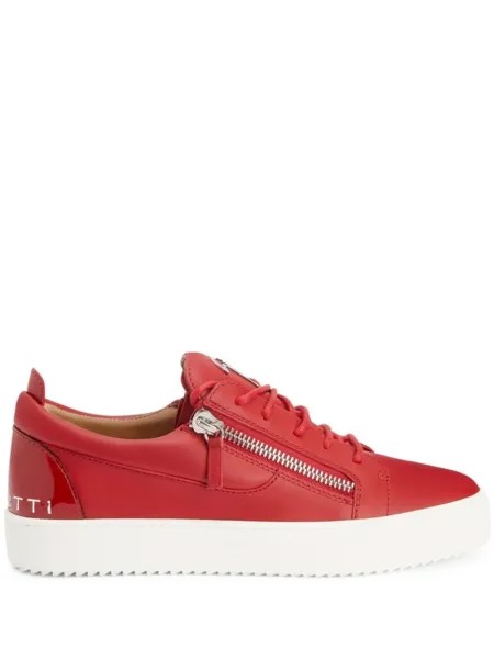 Giuseppe Zanotti кеды Frankie с молниями, красный