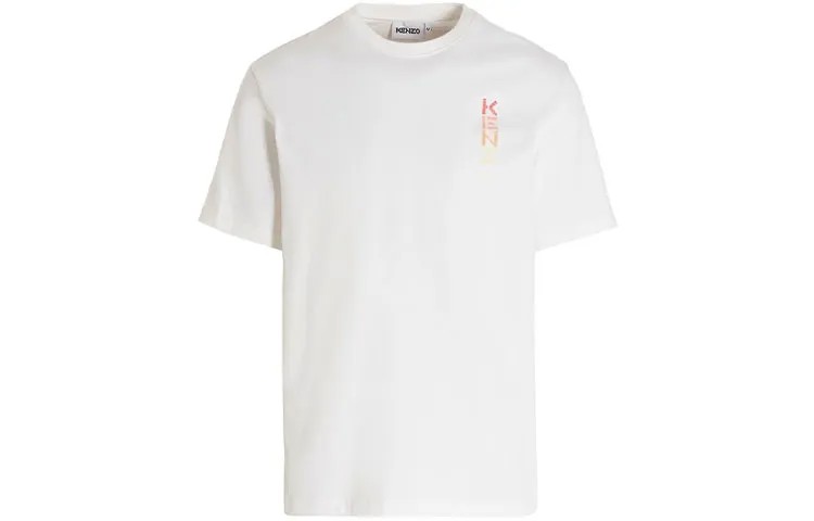Футболка с логотипом Letter, мужская, белая Kenzo, белый