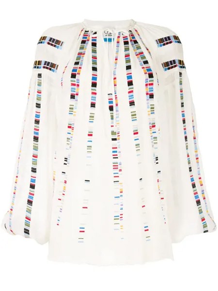 M Missoni блузка с геометричной вышивкой