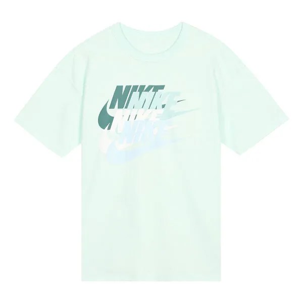 Футболка Nike Multi Logo T-Shirt 'Green', зеленый