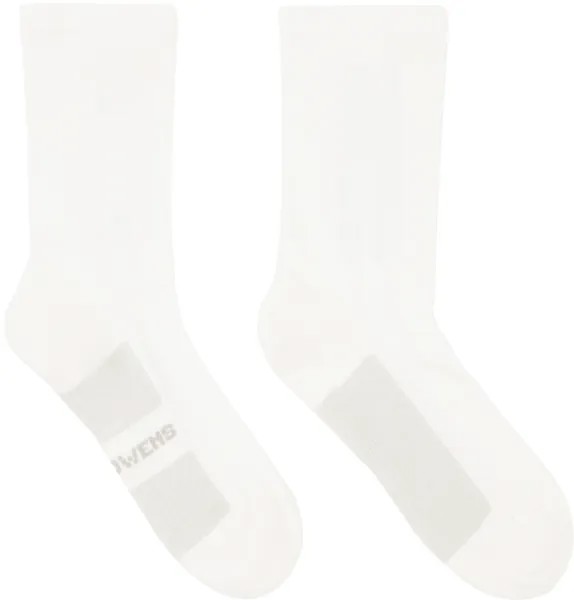 Кремового цвета Блестящие носки Rick Owens, цвет Milk/Pearl