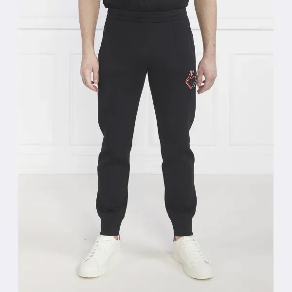 Спортивные брюки стандартного кроя Emporio Armani, черный