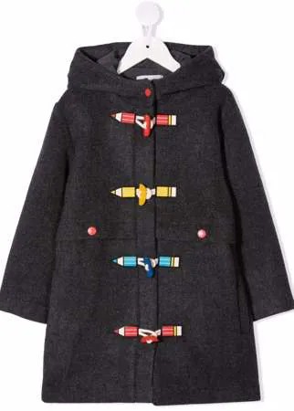 Stella McCartney Kids шерстяное пальто с застежкой тогл