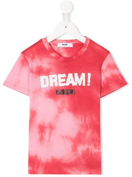 MSGM Kids футболка с принтом тай-дай