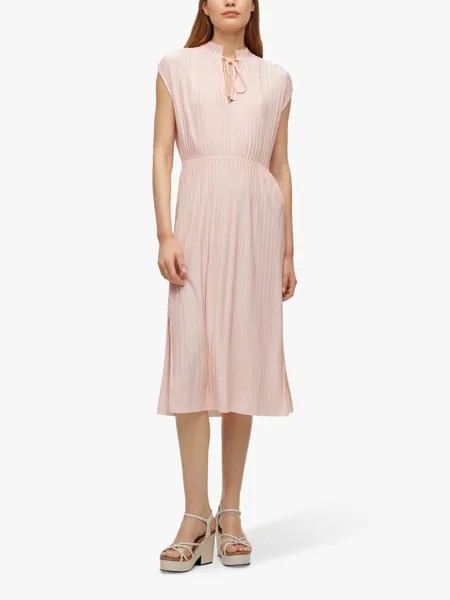 Плиссированное платье HUGO BOSS Emals, ярко-розовый