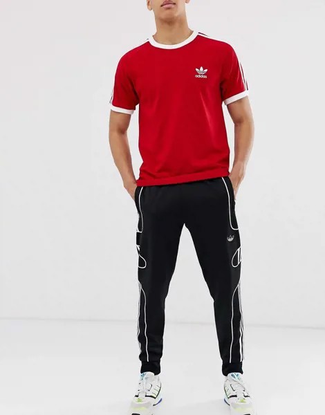 Черные джоггеры с 3 полосками adidas Originals-Черный