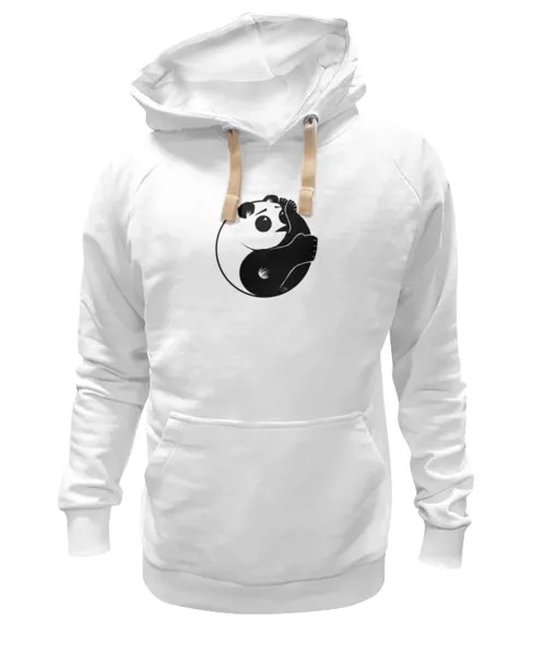 Худи Printio Панда (panda) белое 2XL