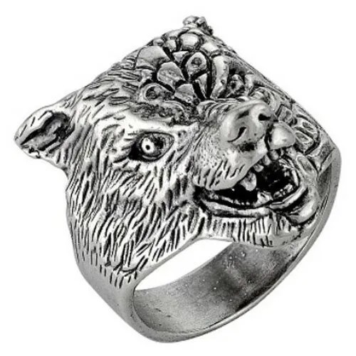 Кольцо Mikimarket, нержавеющая сталь, латунь, серебрение, размер 18.5, серебряный