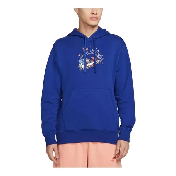 Толстовка Nike Sportswear Club Fleece Pullover Hoodie 'Royal Blue', синий